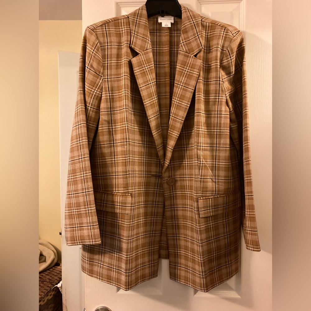 Melrose and Market Plaid Pattern blazer NWOT